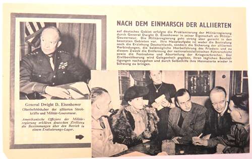 Rare Post D-Day Invasion German Air Dropped Leaflet On Germany WG19
