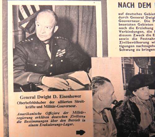 Rare Post D-Day Invasion German Air Dropped Leaflet On Germany WG19