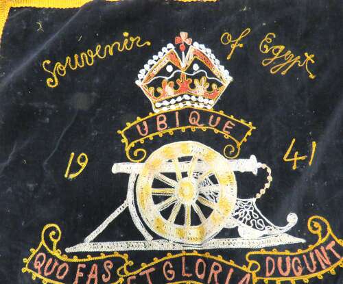 1941 Dated Royal Artillery Embroidery Panel