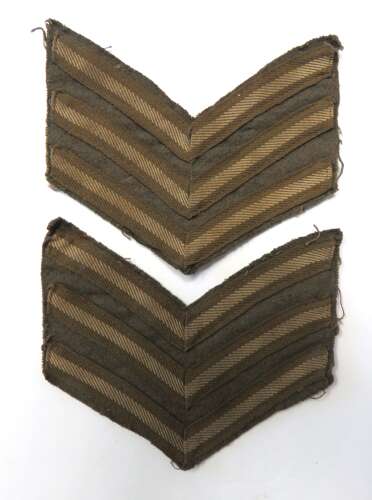 WW1 / WW2 Pair of Sergeant Rank Stripes