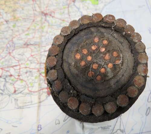 Rare Section of the Aldeburgh - Domburg Dutch Communications Cable & Map with History 1945