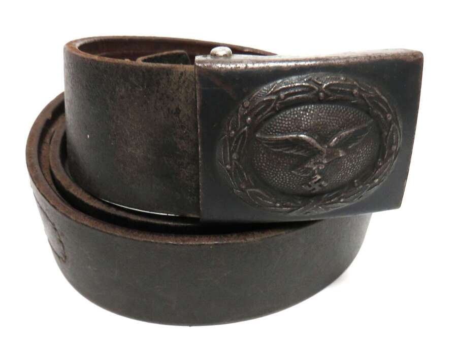 German WWII Luftwaffe Enlisted Mans Belt Buckle & Belt