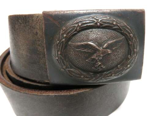 German WWII Luftwaffe Enlisted Mans Belt Buckle & Belt