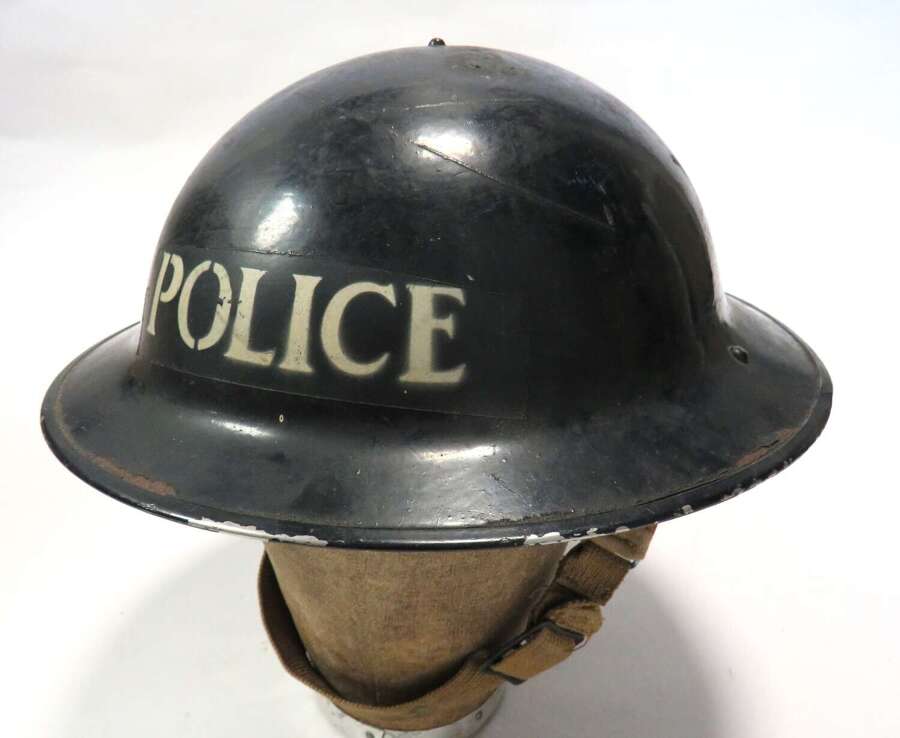 Early War Home Front Police Steel Helmet Dated 1938 / 1939