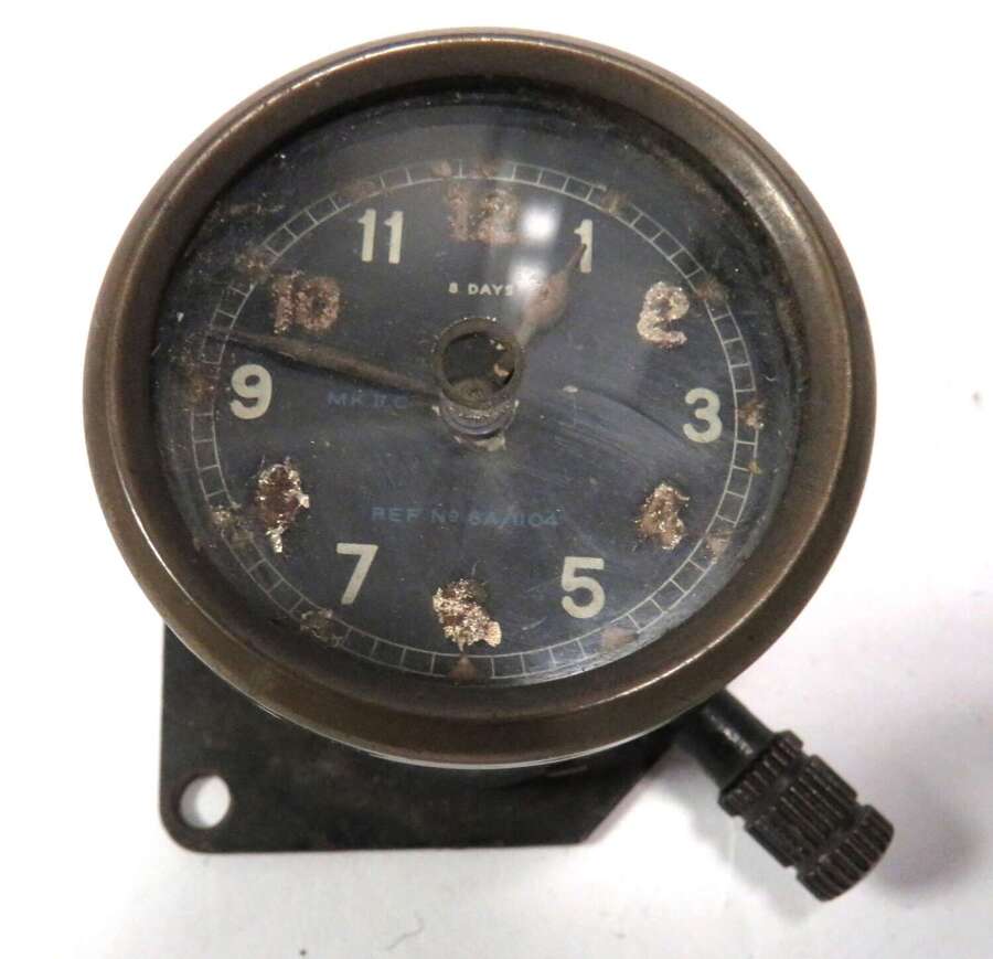 WW2 R.A.F 8 Day Aircraft Clock Possibly Fighter Aircraft