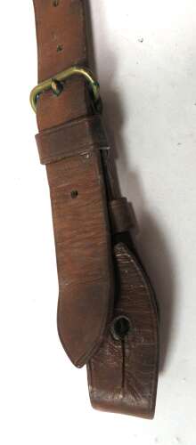 Rare WW1 Attributed Officers Sam Browne Belt and Double Shoulder Strap Set