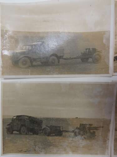 WW2 Set of 9 Photographs of Artillery Pieces