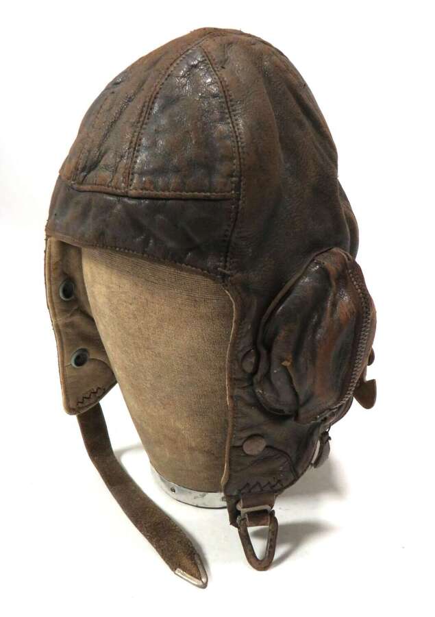 WW2 Original RAF 1939 Battle of Britain and Battle of France Period B Type Flying Helmet.