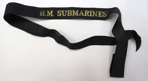 WW2 HM Submarines Full Length Ratings Cap Tally