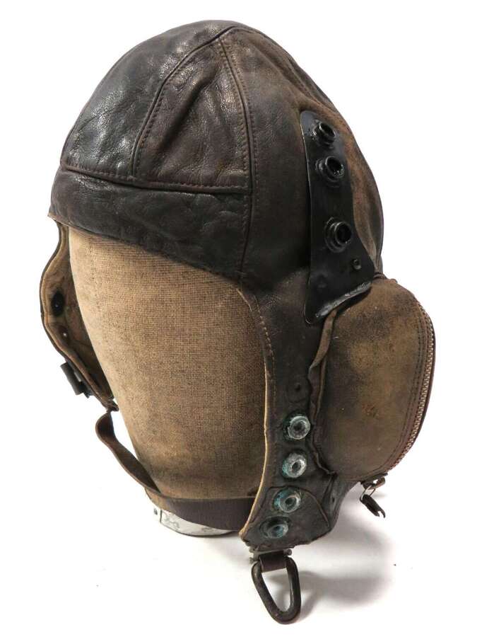RAF Battle of Britain Period B Type Flying Helmet with Mk 1V Goggle Adaption Plates.