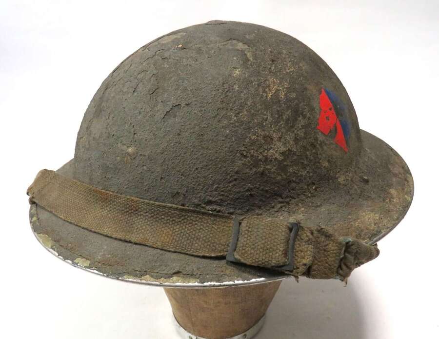 Rare Early War Royal Artillery Flashed Officer Private Purchase Lining Steel Helmet