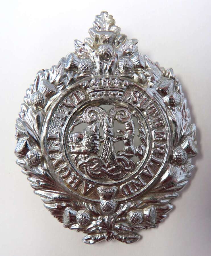 Post WW2 Anodised Argyll and Sutherland Highlanders Bonnet Badge