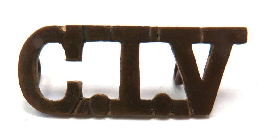 Boer War City Imperial Volunteers Slouch Hat / Shoulder Title