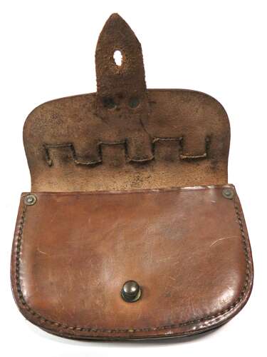 WW1 Dated 1901 Pattern Royal Navy / R.N.D Officers Pistol Ammunition Pouch Dated 1918