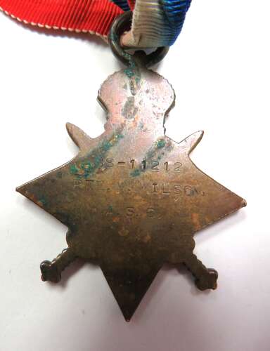 WW1 Army Service Corps 1914/15 Star Medal Trio