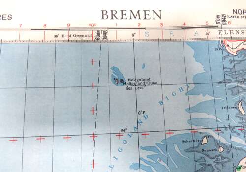 WW2 British Army/Air Military Map 52/6 of Bremen Germany Dated 1945