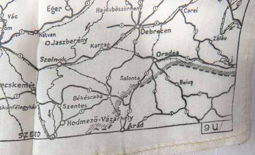 WW2 Air Crew / Special Forces / SOE Single Side Silk Map of Germany