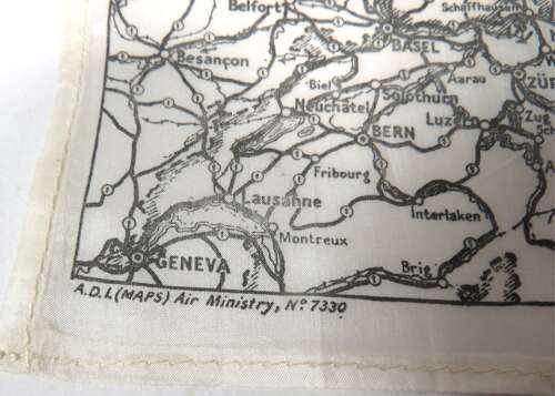 WW2 Air Crew / Special Forces / SOE Single Side Silk Map of Germany