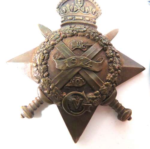 WW1 2nd Battalion Royal Berkshire Regiment 1914 Star Medal Trio . Wounded 3 Times