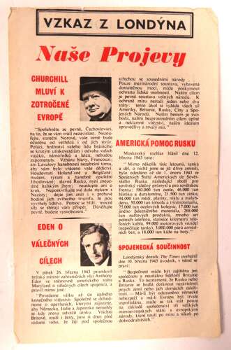 Rare WW 2 Air Dropped Czech Propaganda Leaflet C4 Message From London
