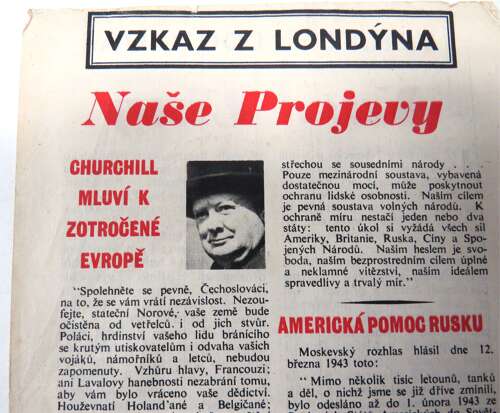 Rare WW 2 Air Dropped Czech Propaganda Leaflet C4 Message From London