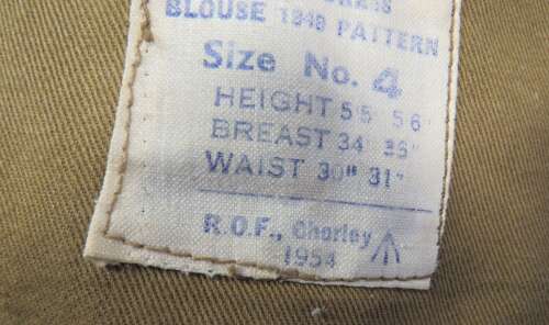 3rd Carabiniers 65th Training Regiment 1949 Pattern Battledress Jacket