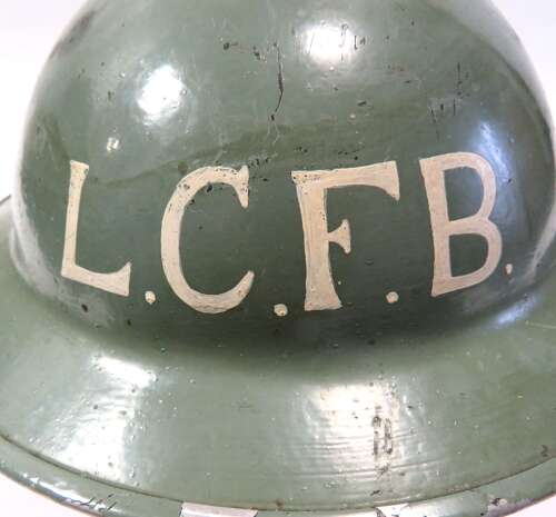 Early War 1939 Dated Home Front County / Factory Fire Brigade Mk2 Steel Helmet