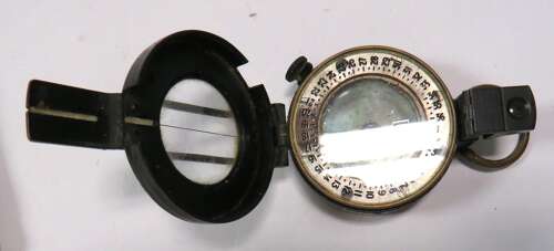 WW2 British Officer Compass in Webbing Case