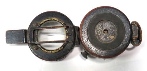 WW2 British Officer Compass in Webbing Case