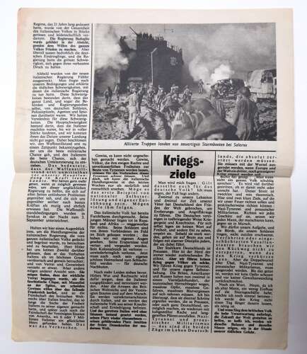 Pre D-Day Luftpost Air Dropped German Propaganda Leaflet G79 September1943
