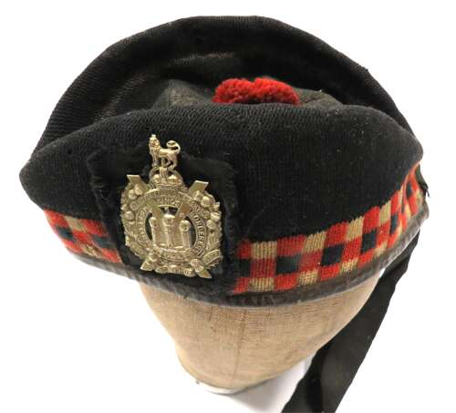 WW1 Period Leather Edged Kings Own Scottish Borderers Glengarry