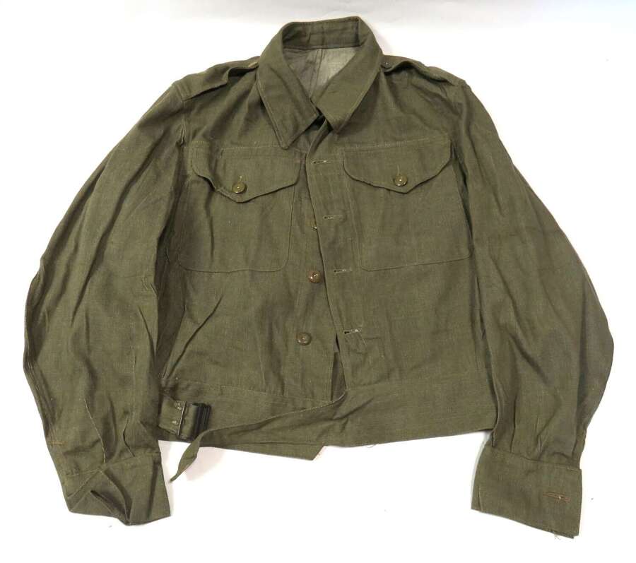 Original WW2 Dated 1944 Dated Denim Working Battle Dress Jacket