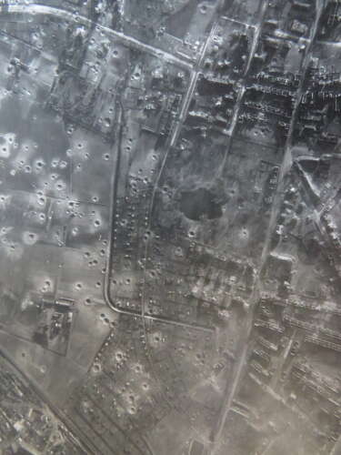 WW2 R.A.F 542 Reconnaissance Squadron Target Photo of Gelsenkirchen 1944