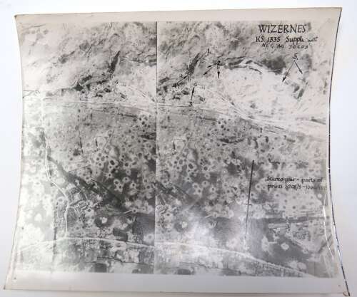 WW2 R.A.F Reconnaissance Squadron Target Photo of Wizernes 1944