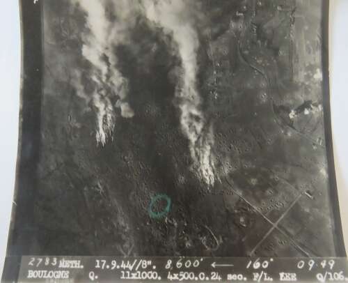 WW2 Group of 3 R.A.F 106 Squadron Target Photos of Boulogne 1944