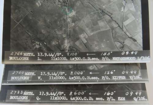 WW2 Group of 3 R.A.F 106 Squadron Target Photos of Boulogne 1944
