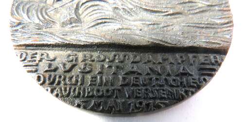 WW1 R.M.S Lusitania Cunard Line Commemorative Medallion