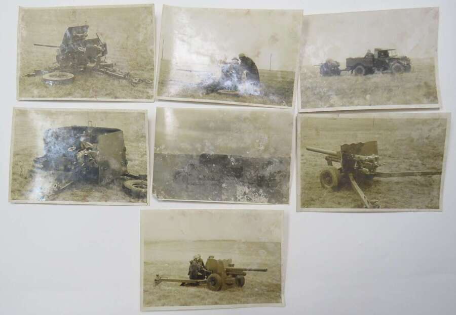 WW2 Set of 7 Photographs of Artillery Pieces