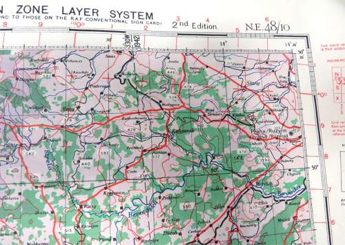 WW2 British Army/Air Military Map NE 48/10 of Munchen Germany Dated 1944