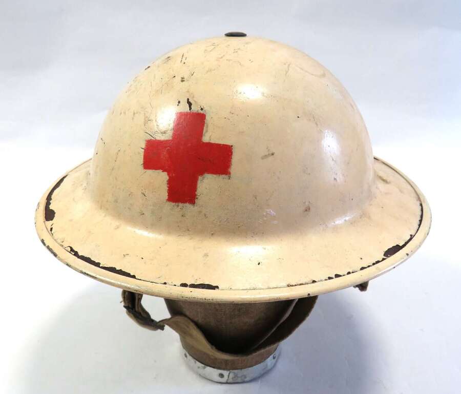 Early War Home Front Medical Mk11 White Steel Helmet Dated 1939