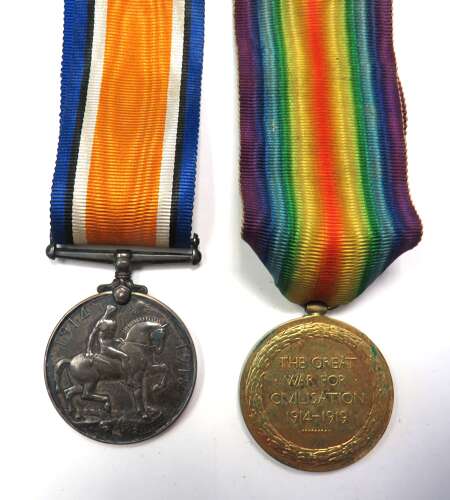 WW1 Royal Artillery Medal Pair of Medals