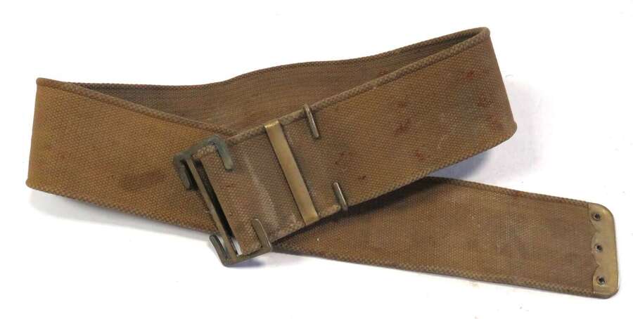 WW 1 Walking Out 1908 Pattern Webbing Belt Regimentally Marked