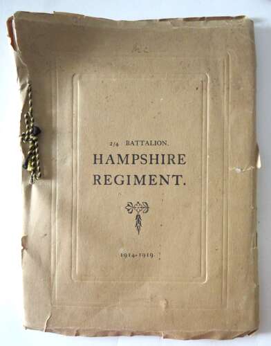 WW1 Hampshire Regiment 2/4th Battalion Medal Pair of Medals and Associated Ephemera