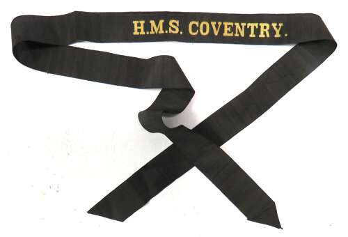 WW1 HMS Coventry Full Length Ratings Cap Tally
