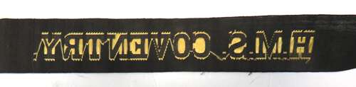 WW1 HMS Coventry Full Length Ratings Cap Tally