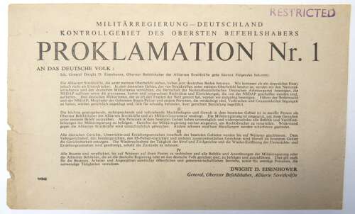 WW 2 Air Dropped on Germany Propaganda Leaflet  WG12 