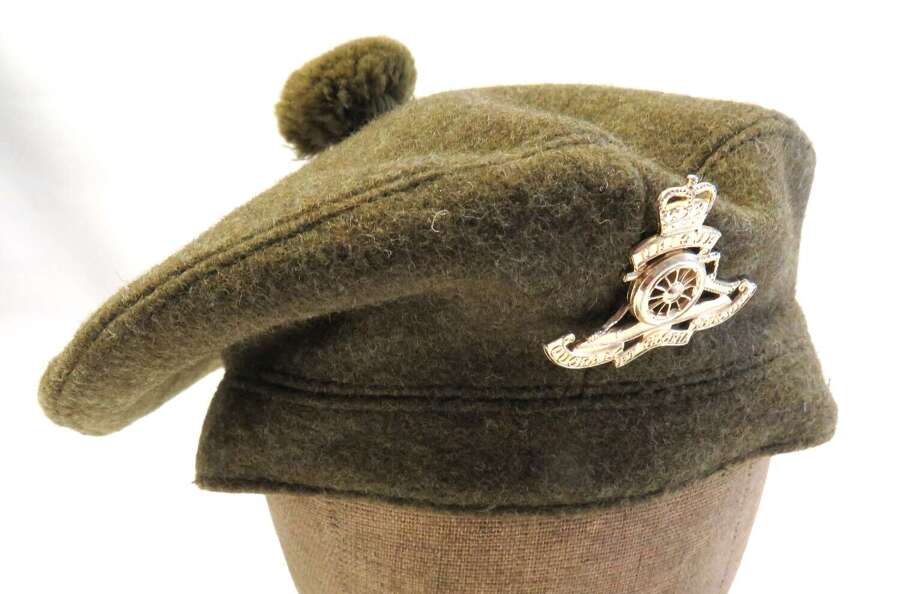 Post WW2 Period Khaki Tam O Shanta Royal Artillery Hat