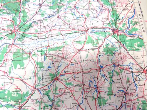 WW2 British Army/Air Military Map 52/14 of Stettin Germany Dated 1944