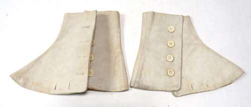 Pair of WW1 / WW2 Scottish Pattern White Spats