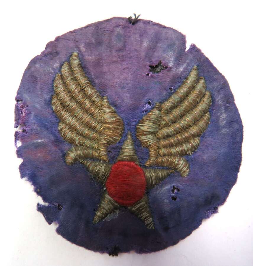 Unusual WWII US Army Air Corps Patch on Silk